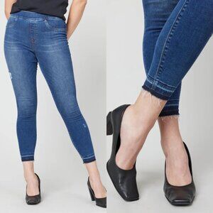 Spanx large jeggings Distressed Ankle Skinny‎ Jeans, Medium Wash legging